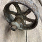 Cast iron wheels - 4 Factory Cart Wheels & 2 Axles Cast Iron Vintage Lineberry Industrial Wheel A43 by The Old Grainery (5...
