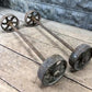 Cast iron wheels - 4 Factory Cart Wheels & 2 Axles Cast Iron Vintage Lineberry Industrial Wheel A43 by The Old Grainery (5...