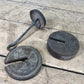 Round Hanging Small Scale Weights, Vintage Metal Industrial Fairbanks Morse A83,