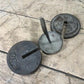 Round Hanging Small Scale Weights, Vintage Metal Industrial Fairbanks Morse A83,