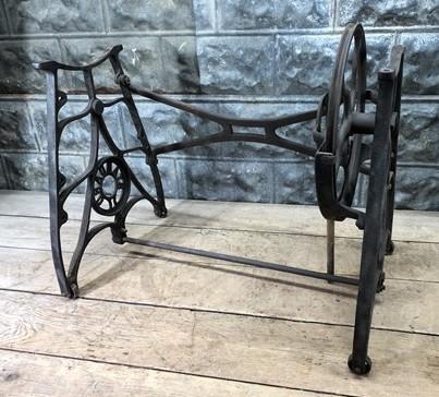 Treadle base - Treadle Sewing Machine, Cast Iron Base, Industrial Age Standard Steampunk QZ, by The Old Grainery (base, ca...