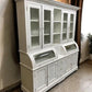 Kitchen Hutch Cabinet - Curved Door White Wood Kitchen Hutch Cabinet, Pantry Cupboard, Storage, J by The Old Grainery (Bac...