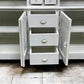 Kitchen Hutch Cabinet - Curved Door White Wood Kitchen Hutch Cabinet, Pantry Cupboard, Storage, J by The Old Grainery (Bac...