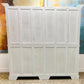 Kitchen Hutch Cabinet - Curved Door White Wood Kitchen Hutch Cabinet, Pantry Cupboard, Storage, J by The Old Grainery (Bac...