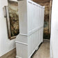 Kitchen Hutch Cabinet - Curved Door White Wood Kitchen Hutch Cabinet, Pantry Cupboard, Storage, J by The Old Grainery (Bac...