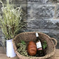 Oval Wicker Basket, Vintage German Woven Rattan Basket, Storage Organizer A15,