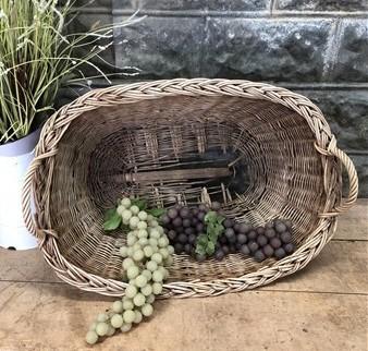 Basket - Oval Wicker Basket, Vintage German Woven Rattan Basket, Storage Organizer A16, by The Old Grainery (Adults, Any R...