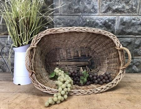 Basket - Oval Wicker Basket, Vintage German Woven Rattan Basket, Storage Organizer A16, by The Old Grainery (Adults, Any R...