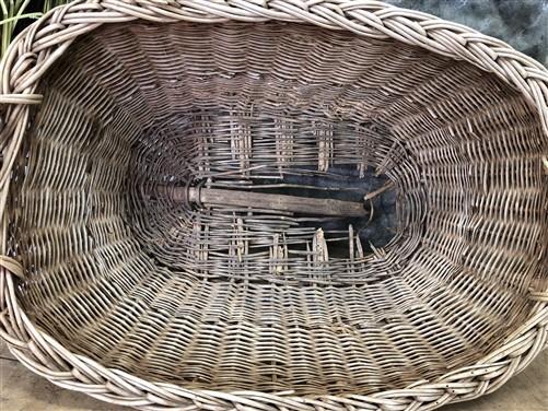 Basket - Oval Wicker Basket, Vintage German Woven Rattan Basket, Storage Organizer A16, by The Old Grainery (Adults, Any R...