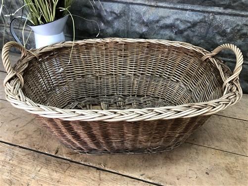 Basket - Oval Wicker Basket, Vintage German Woven Rattan Basket, Storage Organizer A16, by The Old Grainery (Adults, Any R...