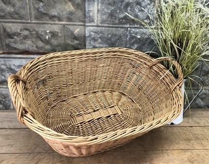 Basket - Oval Wicker Basket, Vintage German Woven Rattan Basket, Storage Organizer A17, by The Old Grainery (Adults, Any R...