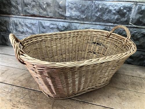 Basket - Oval Wicker Basket, Vintage German Woven Rattan Basket, Storage Organizer A17, by The Old Grainery (Adults, Any R...