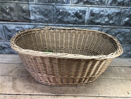 Basket - Oval Wicker Basket, Vintage German Woven Rattan Basket, Storage Organizer A19, by The Old Grainery (Adults, All O...