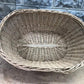Basket - Oval Wicker Basket, Vintage German Woven Rattan Basket, Storage Organizer A19, by The Old Grainery (Adults, All O...