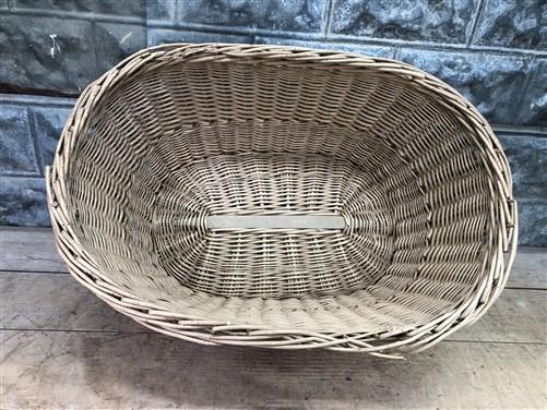 Basket - Oval Wicker Basket, Vintage German Woven Rattan Basket, Storage Organizer A19, by The Old Grainery (Adults, All O...