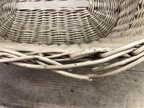 Basket - Oval Wicker Basket, Vintage German Woven Rattan Basket, Storage Organizer A19, by The Old Grainery (Adults, All O...