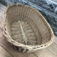 Basket - Oval Wicker Basket, Vintage German Woven Rattan Basket, Storage Organizer A19, by The Old Grainery (Adults, All O...