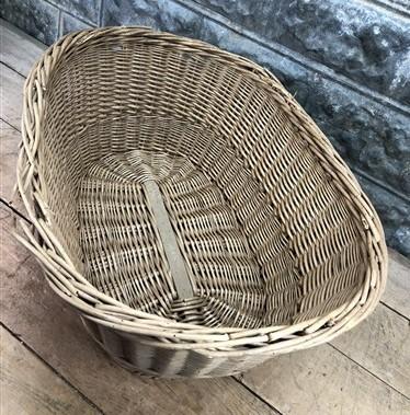 Basket - Oval Wicker Basket, Vintage German Woven Rattan Basket, Storage Organizer A19, by The Old Grainery (Adults, All O...