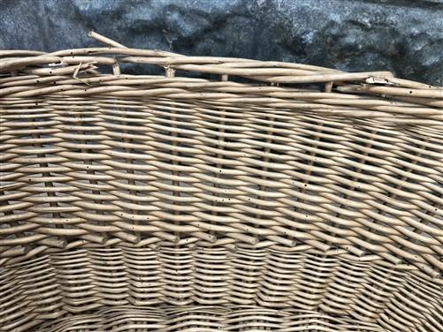 Basket - Oval Wicker Basket, Vintage German Woven Rattan Basket, Storage Organizer A19, by The Old Grainery (Adults, All O...