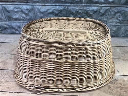 Basket - Oval Wicker Basket, Vintage German Woven Rattan Basket, Storage Organizer A19, by The Old Grainery (Adults, All O...