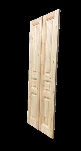 French Double Doors (32x96) Raised Panel Doors, European Styled Doors NM10A