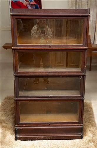 Globe-Wernicke Barrister Bookcase, Vintage Lawyer Cabinet, Stacking Bookcase, E