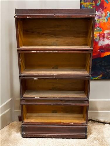 Globe-Wernicke Barrister Bookcase, Vintage Lawyer Cabinet, Stacking Bookcase, E