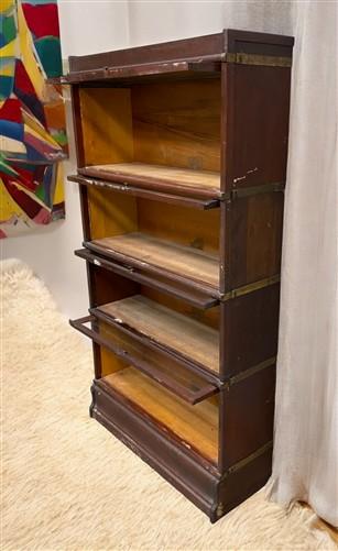 Globe-Wernicke Barrister Bookcase, Vintage Lawyer Cabinet, Stacking Bookcase, E