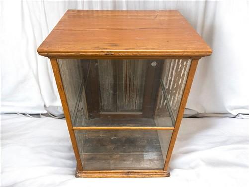 Wood Framed Glass Vintage Showcase, Country General Store, Countertop Display, Z