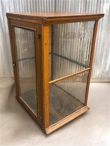 Wood Framed Glass Vintage Showcase, Country General Store, Countertop Display, Z