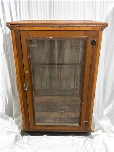 Wood Framed Glass Vintage Showcase, Country General Store, Countertop Display, Z