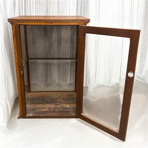 Wood Framed Glass Vintage Showcase, Country General Store, Countertop Display, Z
