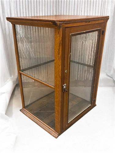 Wood Framed Glass Vintage Showcase, Country General Store, Countertop Display, Z