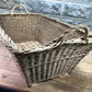 Rectangular Wicker Basket, Vintage German Woven Basket, Storage Organizer C41,