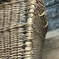 Rectangular Wicker Basket, Vintage German Woven Basket, Storage Organizer C41,