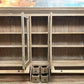 Kitchen Hutch Cabinet - Curved Door Natural Wood Kitchen Hutch Cabinet, Pantry Cupboard, Storage J by The Old Grainery (Ba...