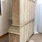 Kitchen Hutch Cabinet - Curved Door Natural Wood Kitchen Hutch Cabinet, Pantry Cupboard, Storage J by The Old Grainery (Ba...