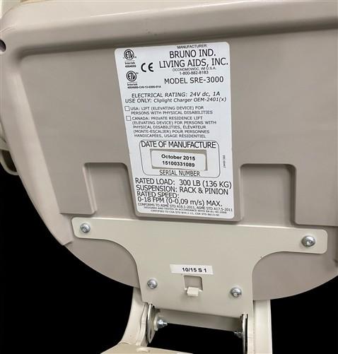 Chair Lift - Bruno Chair Lift Model SRE-3000 Stair Lift Straight Track Independent Living G by The Old Grainery (Bruno, Br...