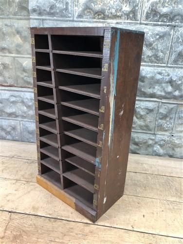 Storage - Wood Box Glass Clock Face Crystals Storage, Small Craft Parts Supply Organizer, by The Old Grainery (cabinet, cl...