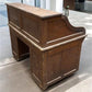 4'6" Wood Desk with Twin Pedestals, Vintage Oak Secretary Desk Home/Office Desk