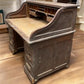 4'6" Wood Desk with Twin Pedestals, Vintage Oak Secretary Desk Home/Office Desk