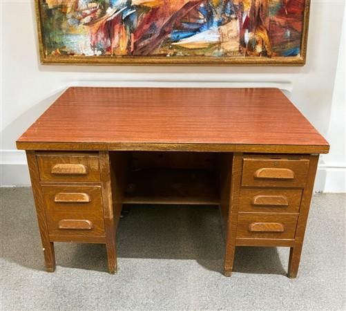 Desk - Mid Century Desk, Vintage Leopold Desk Co., Home Office Furniture, Student Desk by The Old Grainery (Executive desk...