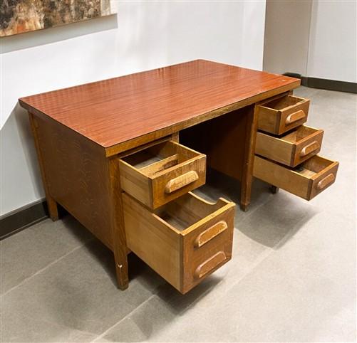 Desk - Mid Century Desk, Vintage Leopold Desk Co., Home Office Furniture, Student Desk by The Old Grainery (Executive desk...