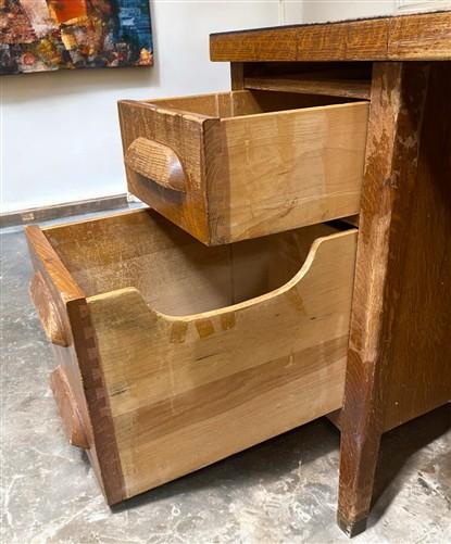 Desk - Mid Century Desk, Vintage Leopold Desk Co., Home Office Furniture, Student Desk by The Old Grainery (Executive desk...