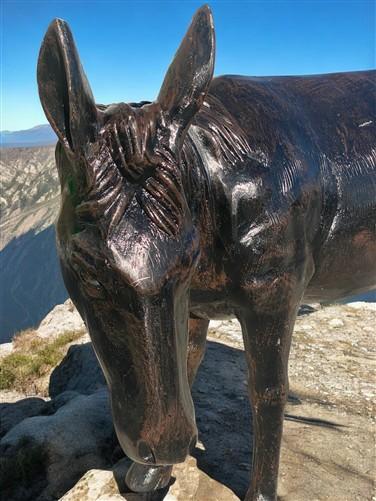 Donkey - Donkey Statue, Mule Sculpture, Life Size Burro, Cast Aluminum by The Old Grainery (aluminum, brown, cast aluminum)