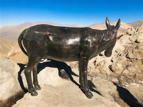 Donkey - Donkey Statue, Mule Sculpture, Life Size Burro, Cast Aluminum by The Old Grainery (aluminum, brown, cast aluminum)