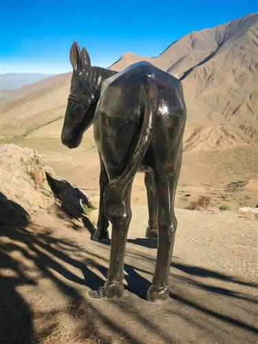 Donkey - Donkey Statue, Mule Sculpture, Life Size Burro, Cast Aluminum by The Old Grainery (aluminum, brown, cast aluminum)