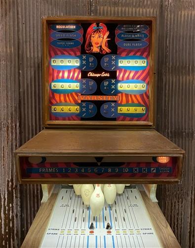 Arcade Game - 1960 Chicago Coin Varsity 6 Player Puck Bowler, Vintage Arcade Game, Coin-op by The Old Grainery (1935, arca...