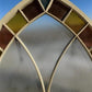 Antique Stained Glass, Arched Church Window, Architectural Leaded Art Glass A43