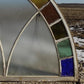 Antique Stained Glass, Arched Church Window, Architectural Leaded Art Glass A43